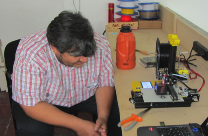 participant working with electronics 