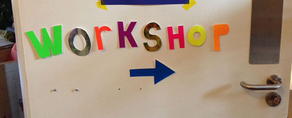 'Workshop' sign