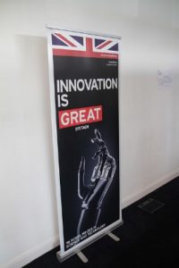 banner with text 'Innovation is GREAT' and picture of robotic hand