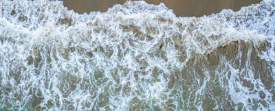 waves on a beach