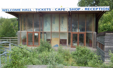 Abandoned ticket office, Earth Centre