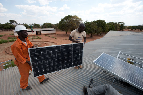 solar installation in Zambia